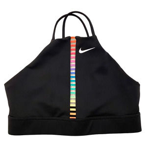 Nike Women's Dri-Fit Indy Rainbow Ladder Sports Bra Size Small